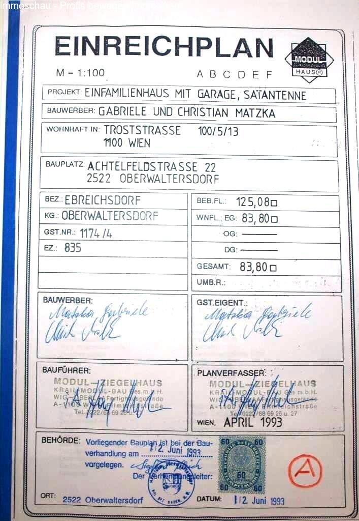 Einreichplan