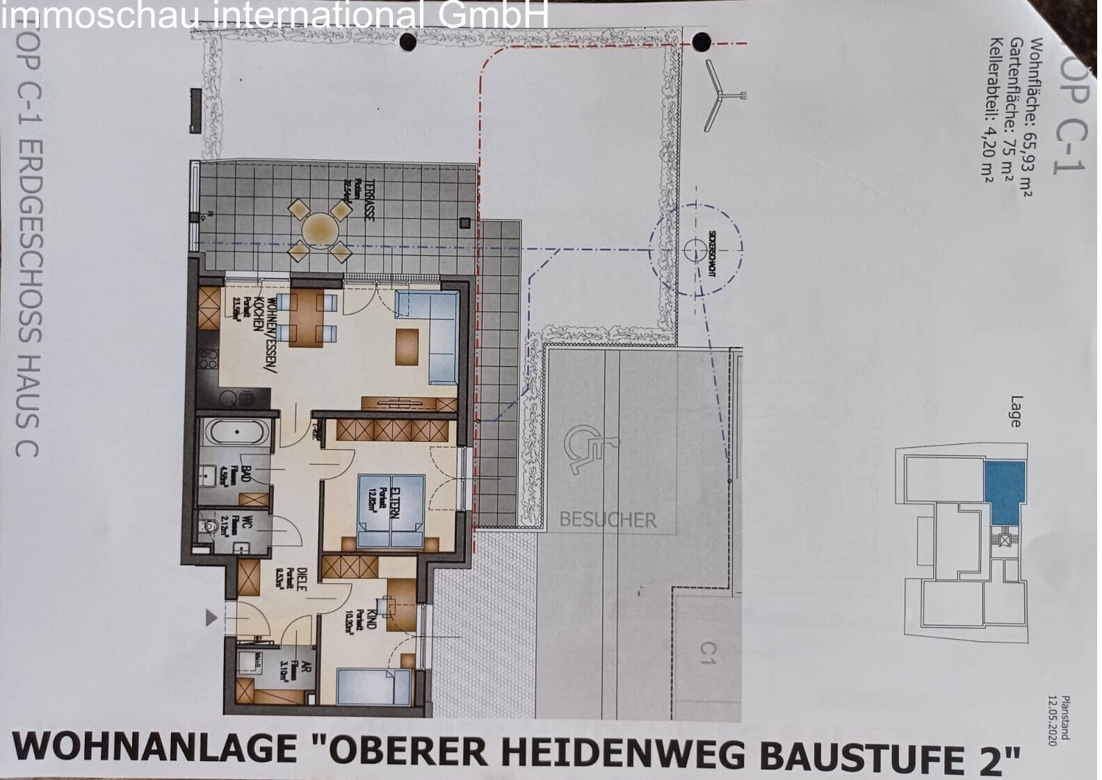 Planansicht Gartenwohnung